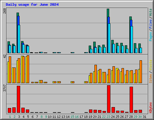 Daily usage for June 2024