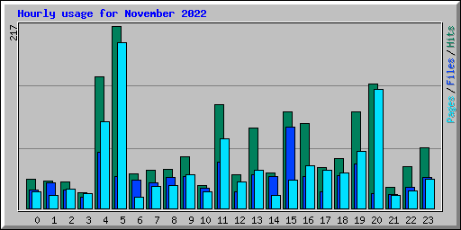 Hourly usage for November 2022