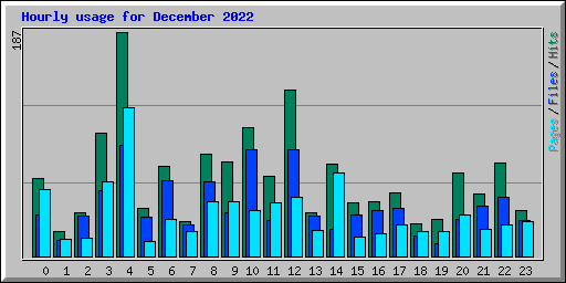 Hourly usage for December 2022