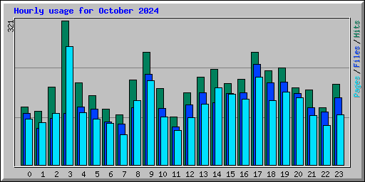 Hourly usage for October 2024